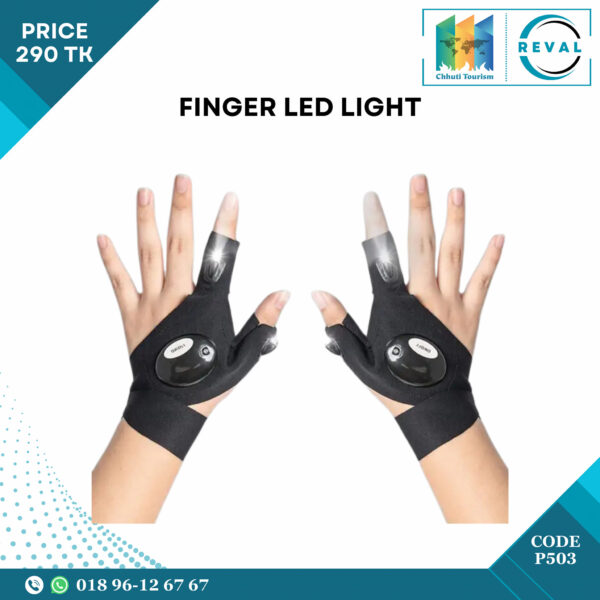 Premium Finger LED Light Waterproof fishing finger gloves light